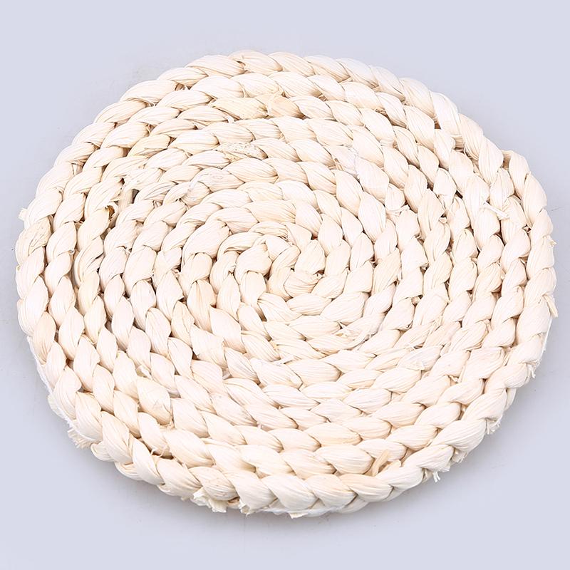 WCIC Изоляционная подставка для столовых приборов из кукурузной кожуры, соломенного плетения, подставка для чашки, коврик для обеденного стола, противоскользящий держатель для горшков