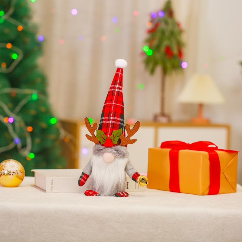 Рождественский фестиваль Безликий гном Кукла Украшения Красный Серый И Зеленый Куклы Реквизит для Украшения Окна