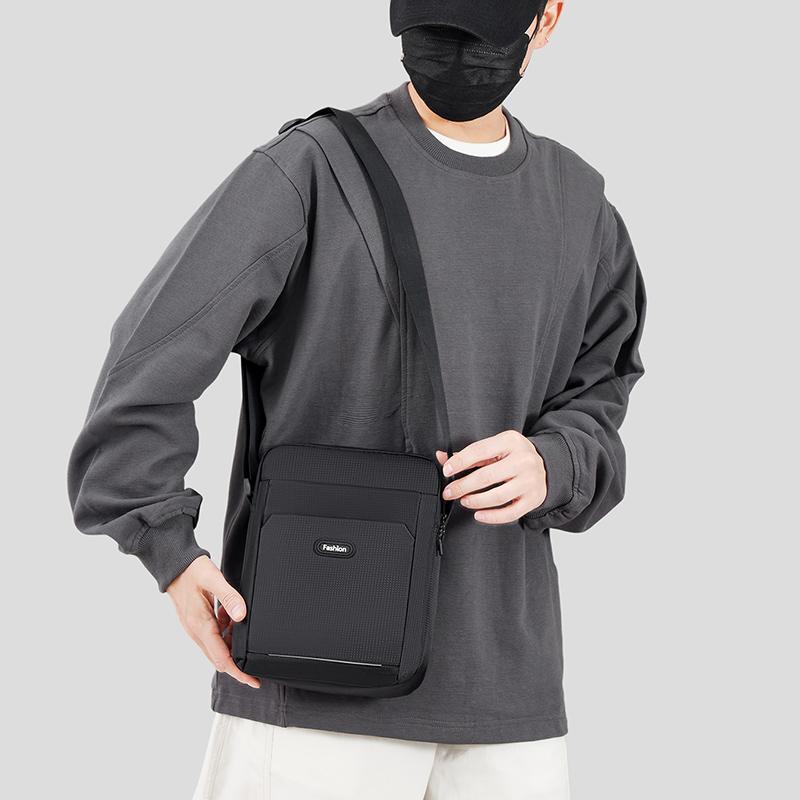 Мужская деловая повседневная сумка кроссбоди - Простой Оксфордский плечевой слинг для поездок на работу и использования на открытом воздухе