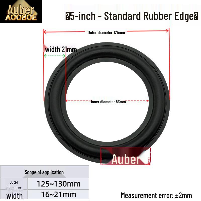 6.5" 8" 10" Speaker Subwoofer Rubber Edge Ring Accessories