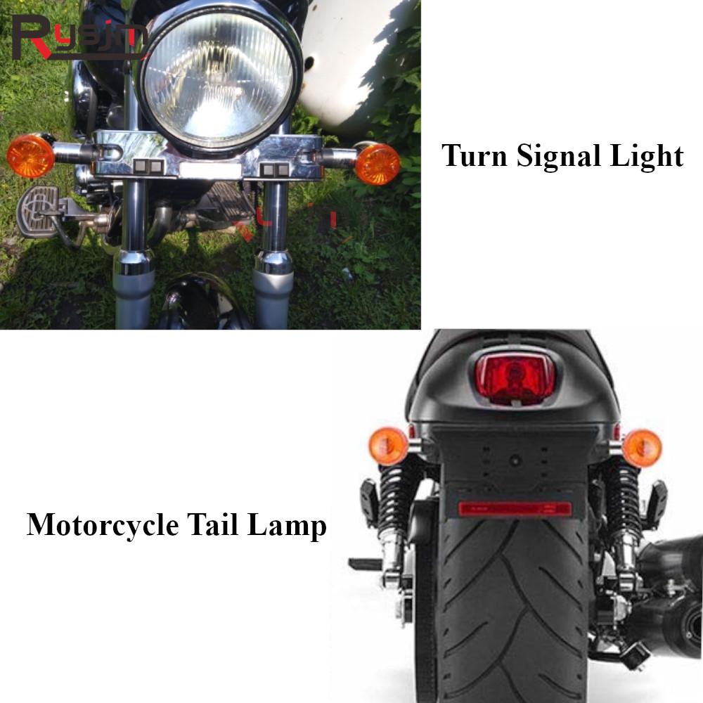 2 шт. мотоциклетные указатели поворота с янтарной пулей, пригодные для Honda Shadow Sabre VT VF 700 750 1100 intermitentes