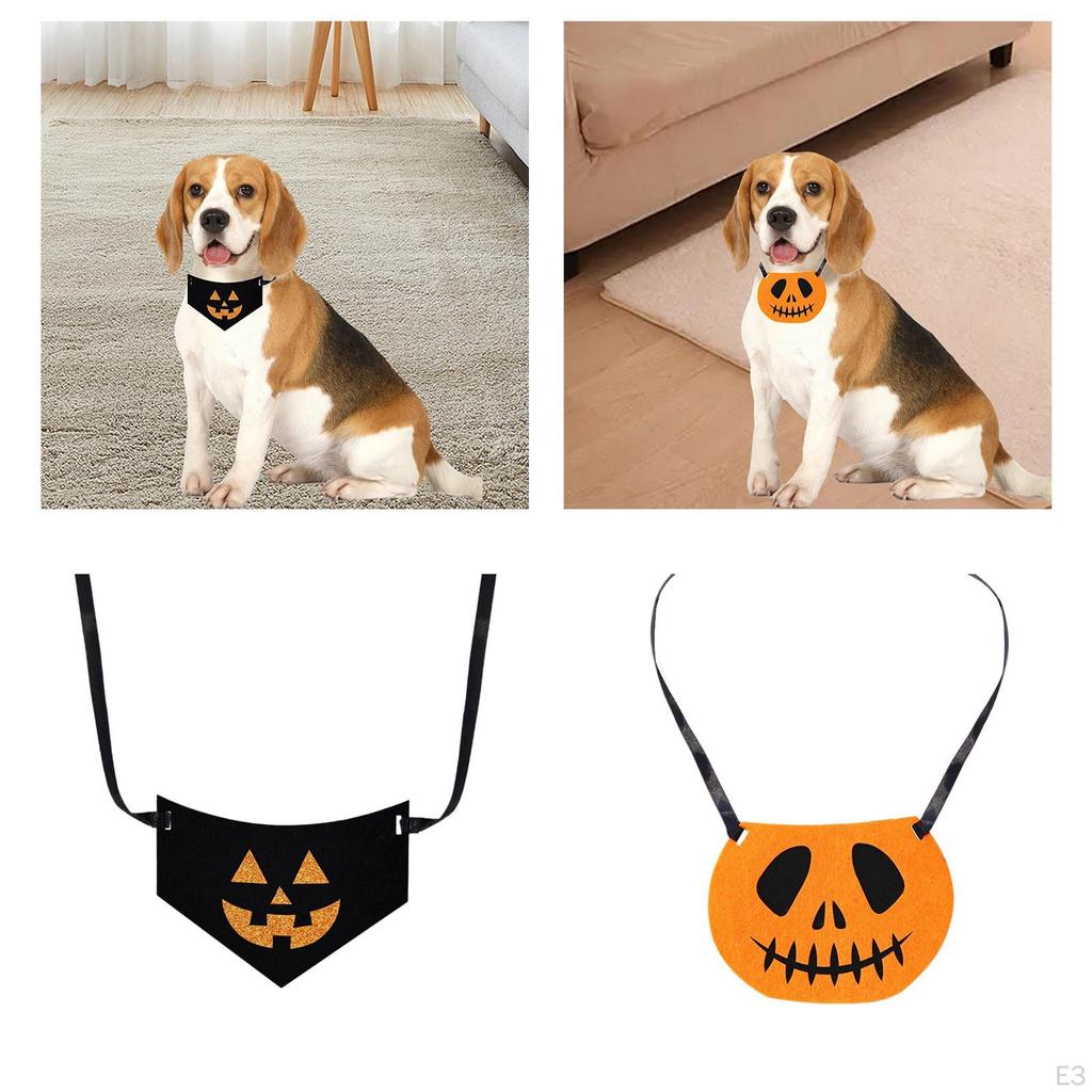Аксессуары для шарфа-банданы для собак на Хэллоуин 15x11,3 см для праздничных торжеств, одежда из фетровой ткани
