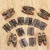 1set Vintage Bronze Hasp Hinge Screws Furniture Cabinet Hinges Mini Cabinet Hinge  Jewelry Box