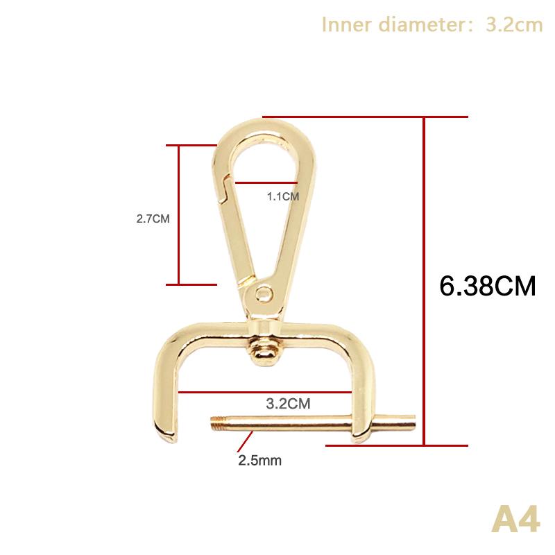 Diy Metal Detachable Snap Hook Trigger Clips Buckles For For Leather Craft Bag Strap Buckles Handle Shoulder Webbing