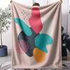 Colorful Vectors Throw Soft Flannel AC Blanket Lightweight Summer Nap Throw Cozy  Blanket for Sofa Bed Travel Home