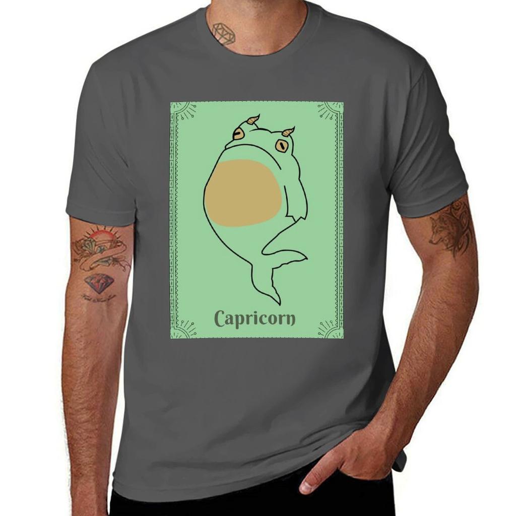 Футболка с лягушкой Козерогом t-shirt персонализированные мужские футболки для мужчин TShirt