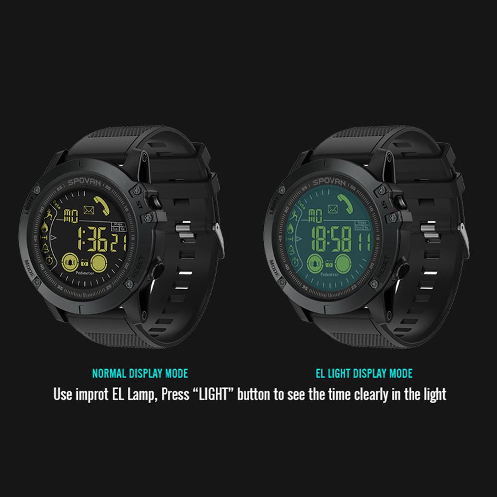 Уличные цифровые умные спортивные часы для мужчин с шагомером, наручные часы для iOS и Android, 50 м, водонепроницаемые