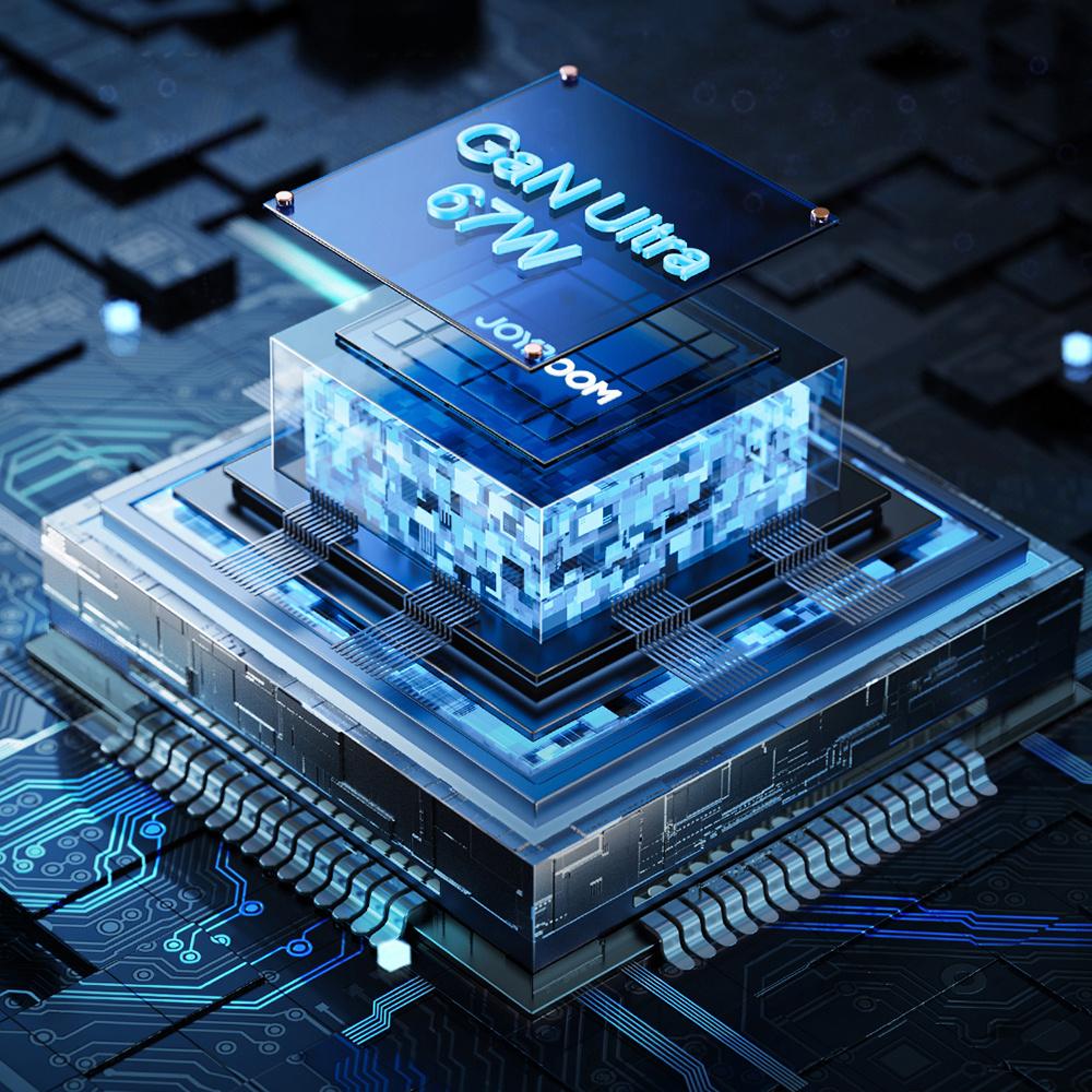 Joyroom 67W GaN Multi-Port Charger (2x USB, 2x USB-C) with 100W USB-C Cable - Black (Model TCG02)