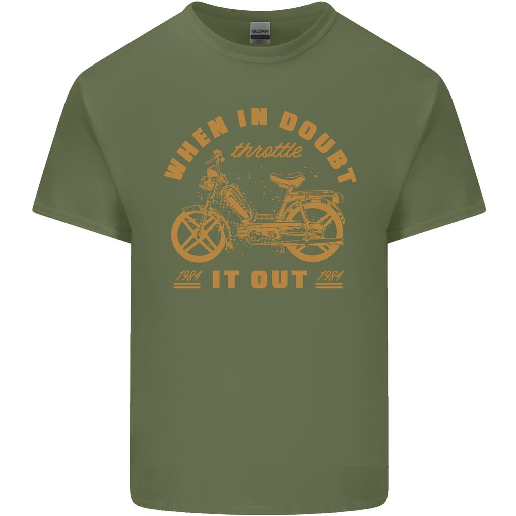 In Doubt Moped Biker Motorcycle Scooter Unisexs Light Cotton Tshirt
