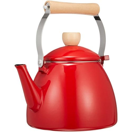 Pearl Metal Crevia Enamel Kettle 2.5L Red