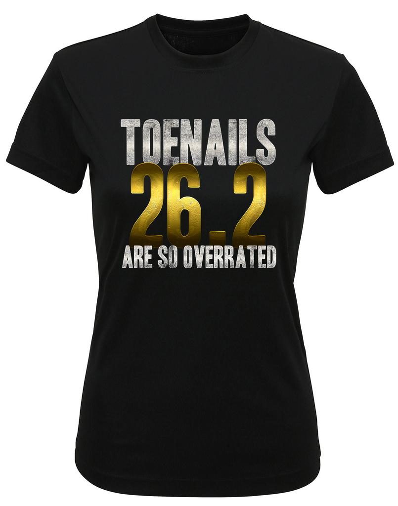 Womens Recycled Performance T-Shirt Mens Womens Tees Top Toenails So Overrated Funny Running TriDri