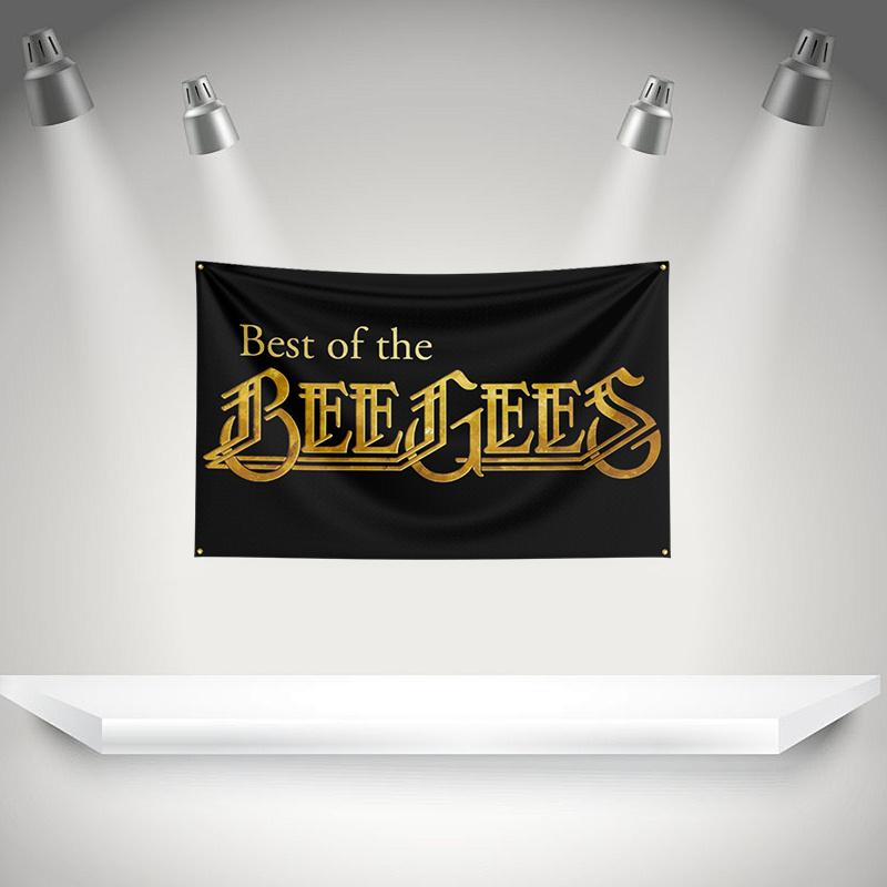B-bee gees Флаг Рок-музыкальной группы Баннер HD Печать Гобелен Выставка, Фанаты Музыкальных Групп, Декор Гаража