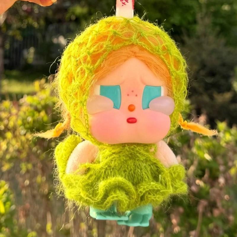 15cm BJD Doll Outfit Set Crochet Green Vacation Skirt With Headscarf Crybaby Dolls
