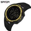 SANDA New Electronic Meter Movement Fashion Trend Men's Middle School Students Watch The Night Light Waterproof Watch