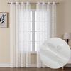 2Panels Вышитые Тюль Шторы Для Гостиной Спальни Белые Элегантные Романтические Прозрачные Украшения Для Окна
