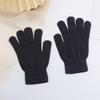 Зимние теплые перчатки для сенсорного экрана с пятью пальцами, унисекс, цвета конфет