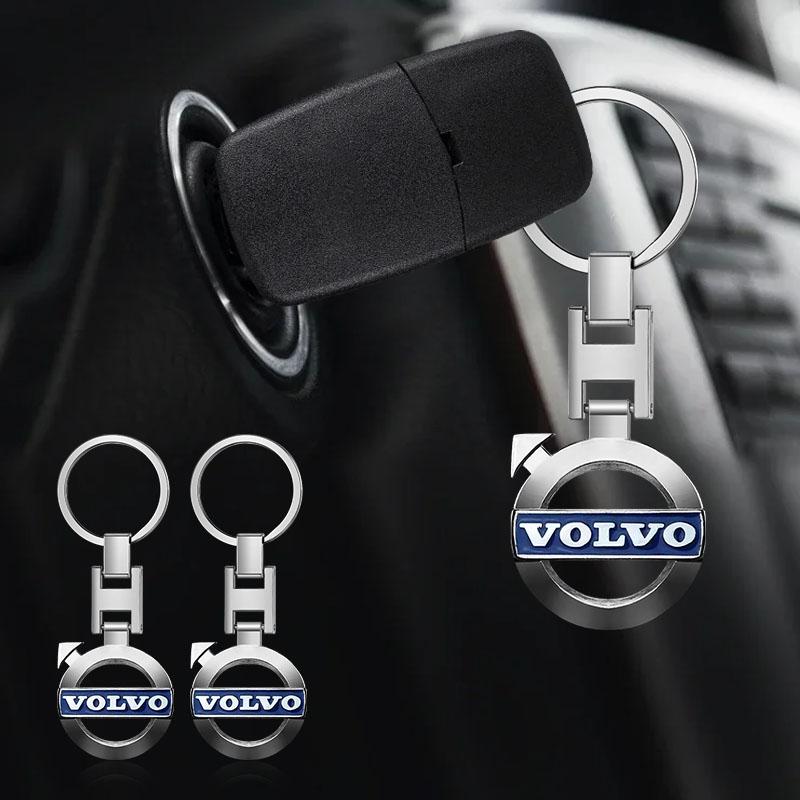 Металлический брелок с фирменным логотипом Volvo для улучшенной эстетики, совместим с различными моделями