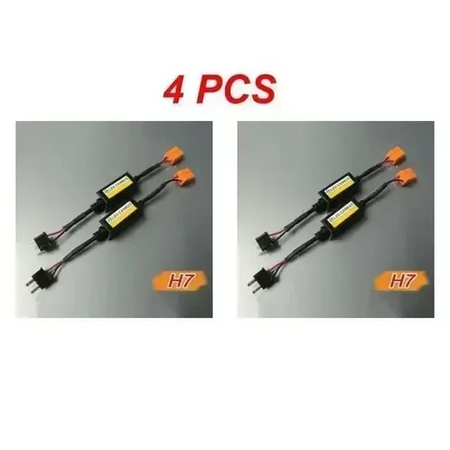 НОВЫЕ 1/4 шт. Светодиодные фары Canbus для автомобиля, резистор без ошибок для противотуманных фар внедорожника H4 H7 H1 H11 9006 9007, адаптер, инструменты для устранения мерцания