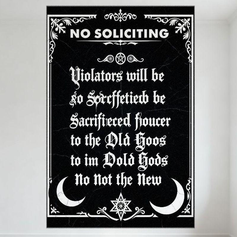 НЕ ПРЕДЛАГАТЬ Готический Оккультный Металлический Постер с Декором в виде Звезды-Пентаграммы, Постер с Текстурой Трещин для Дома, Бара, Кафе, Декора Мужской Пещеры