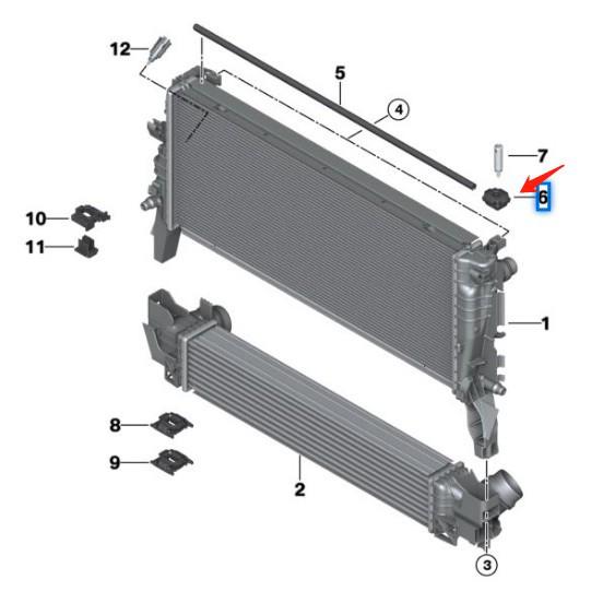 Rubber Mount for BMW X1 F48 & 2 Series F45 Radiator