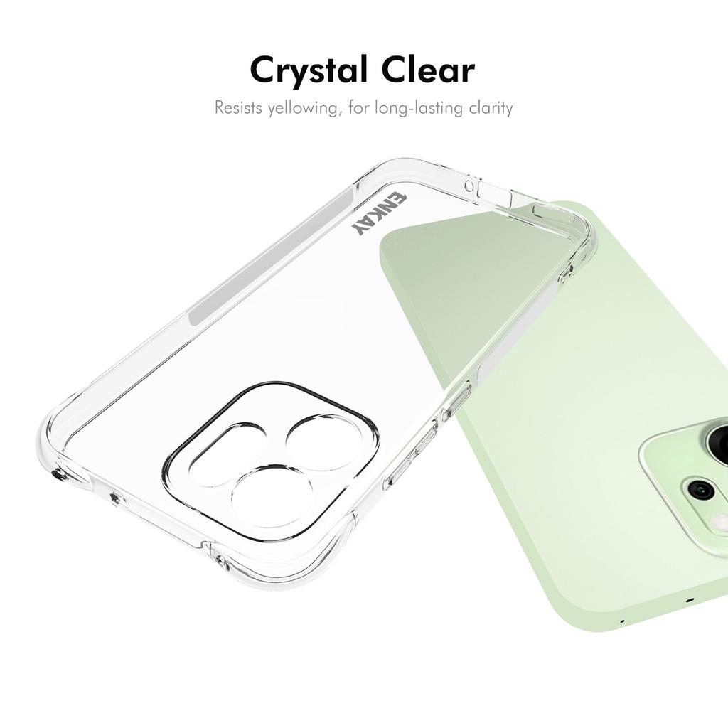 Для Oppo Reno14 5G (Глобальный) Прозрачный чехол для телефона ENKAY HAT PRINCE Противоударный Нескользящий Чехол из ТПУ