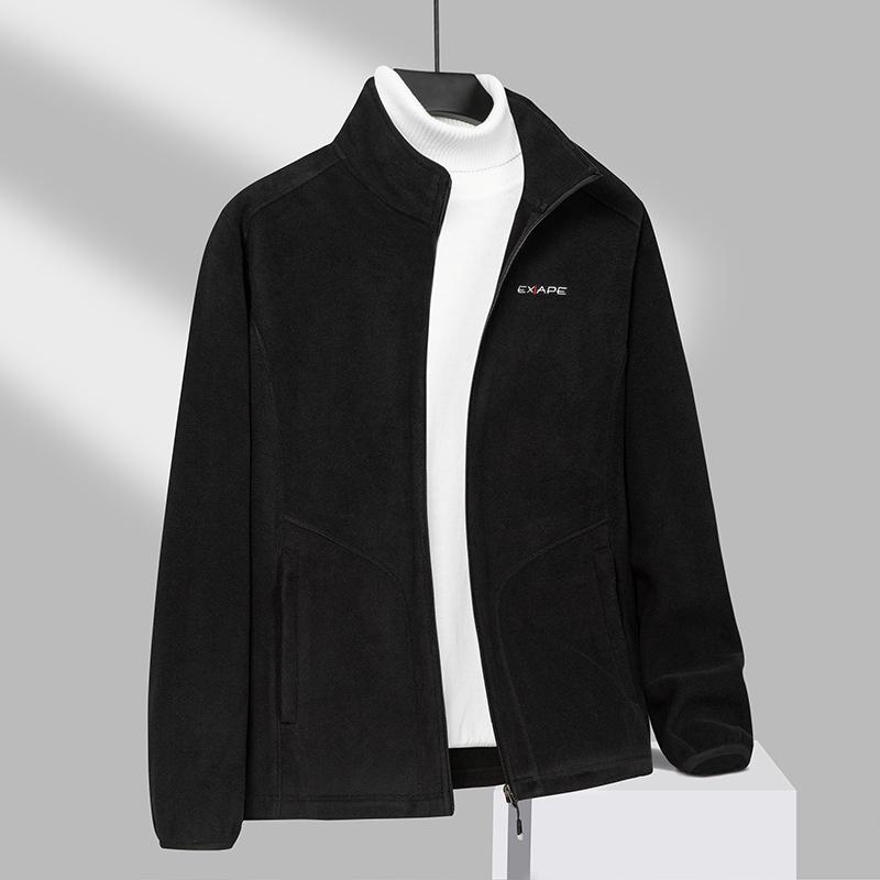 Unisex Cross-Border Winter Logo Fleece Jacket for Hiking & Mountaineering