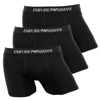 Мужские боксеры-брифы Emporio Armani, 3 шт., удлиненные, с логотипом бренда, однотонные, импортные