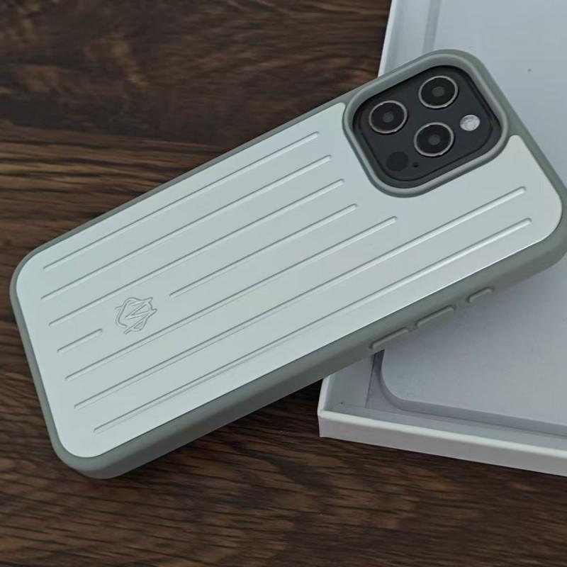 Магнитный чехол для телефона из алюминиевого сплава с текстурой для iPhone 16 Pro Max, полное покрытие, защита от царапин и падений