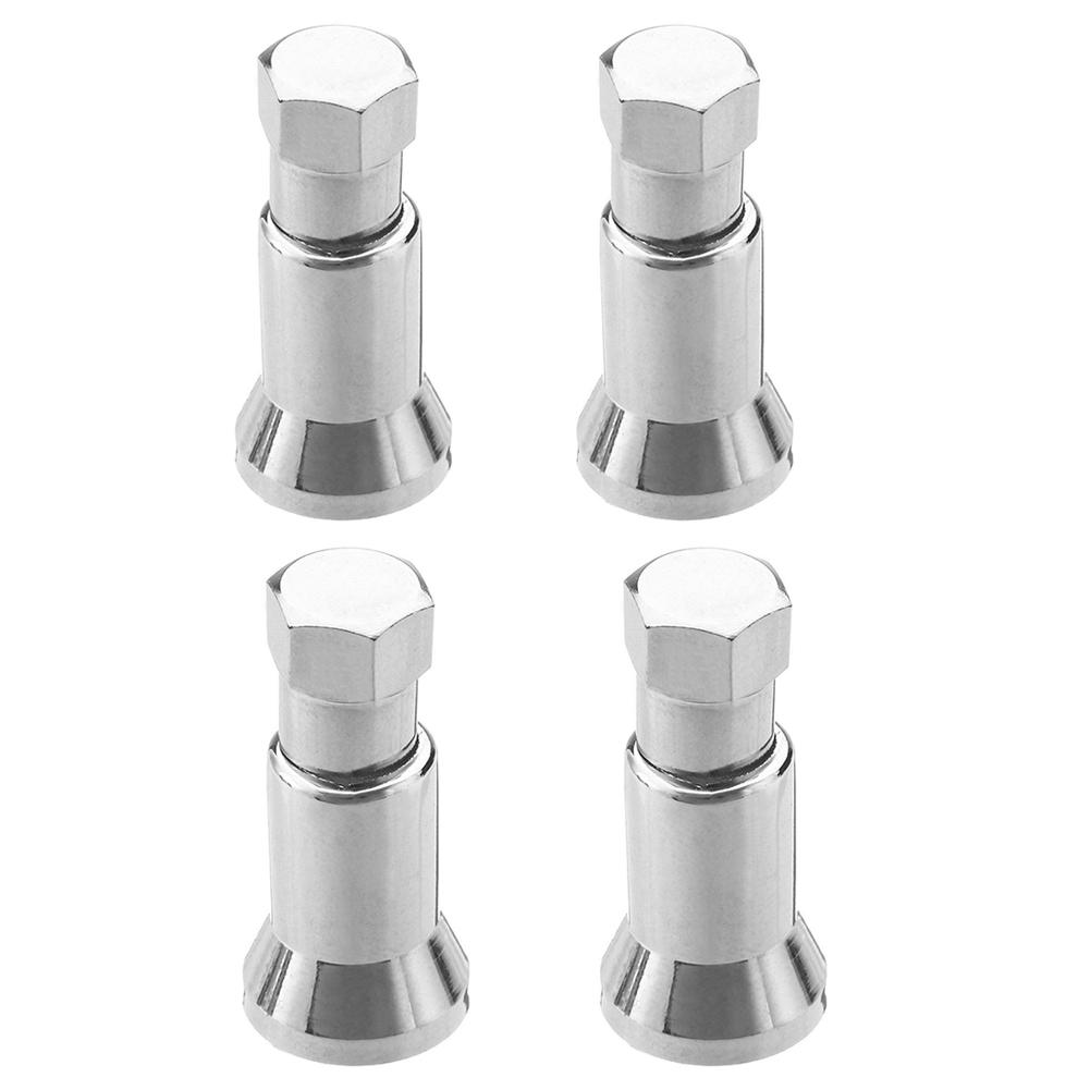 4pcs TR413 Chrome Car Truck Tire Wheel Tyre Valve Stem Hex Caps w/ Sleeves Valve Stems 1
