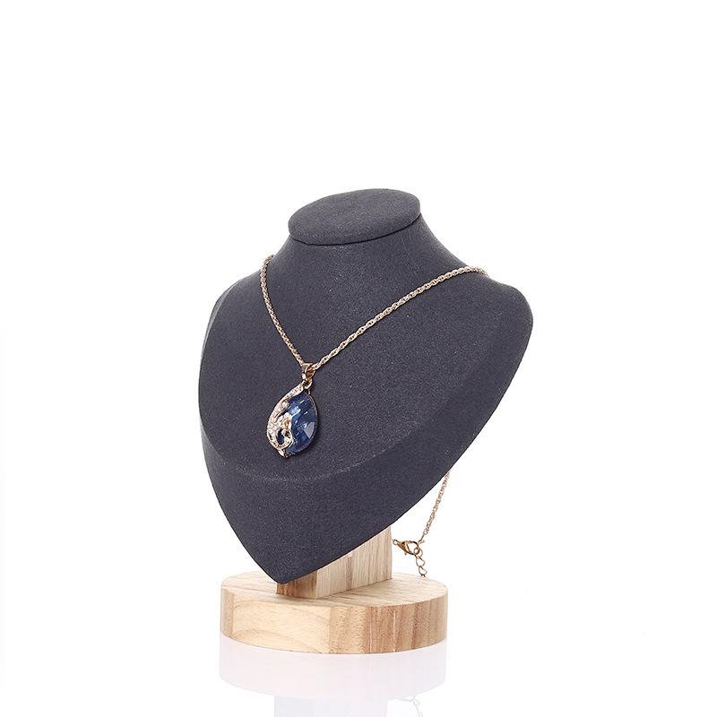 Высококлассная подставка-дисплей для ожерелий и кулонов в форме сердца из массива дерева, для демонстрации ювелирных изделий на витрине прилавка