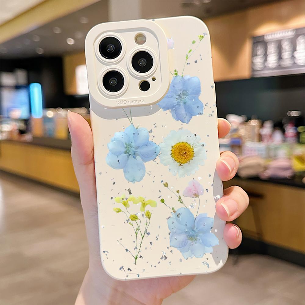 Силиконовый чехол-цветок ромашки для Samsung Galaxy S25 S24 S23 S22 S21 Ultra FE Plus A54 A53 A55 A33 A34 A35 A16 A15 TPU Funda