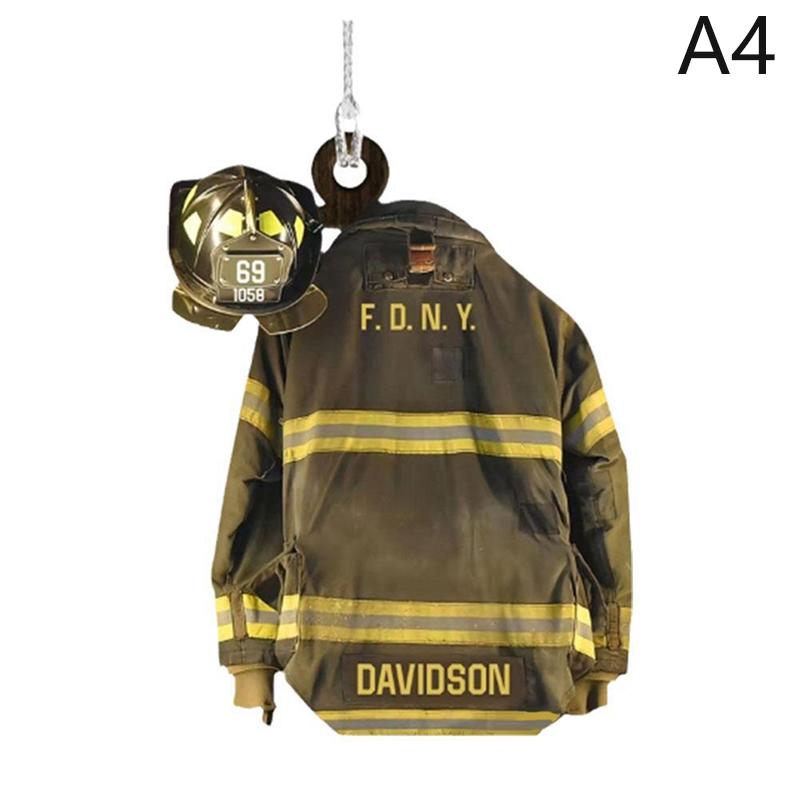 Автомобильный подвесной декор, пальто пожарного, шляпа, имитация модели, декор, кулон, подарок