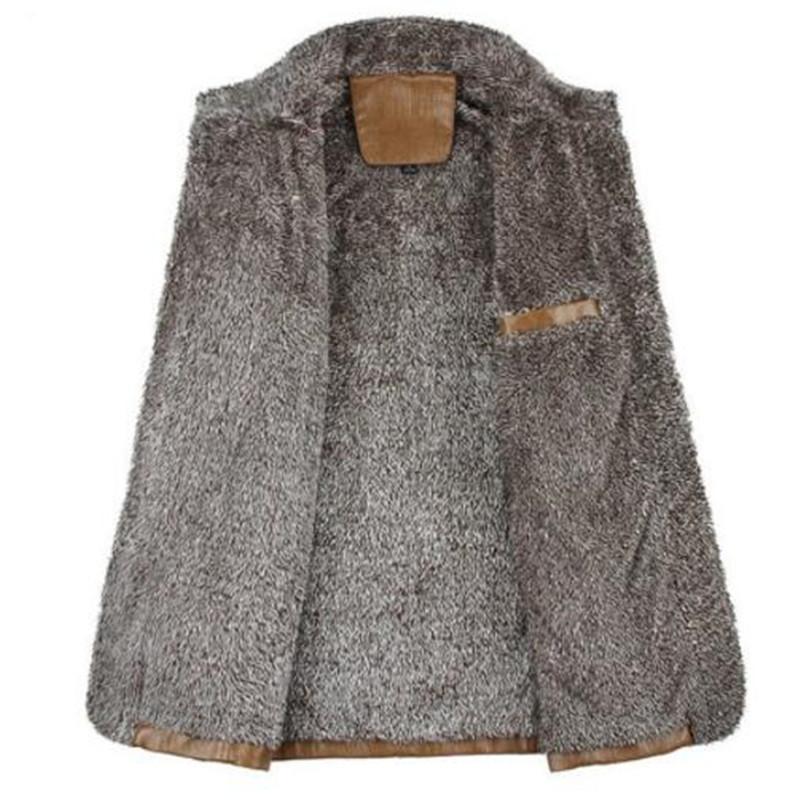 Кожаная куртка мужская толстая искусственная кожаная куртка мужская повседневная зимняя флисовая куртка из искусственного меха