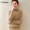 Fanzhen Women's High-Neck Thick Cashmere Blend Sweater