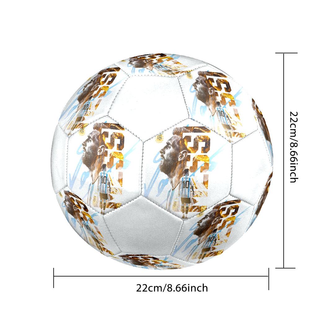 1 шт. Мяч футбольный Messi Athletic Power размер 5 ПрагаМяч для мини-футбола Цветной Для всех возрастов Машинная строчка ПВХ Готов к соревнованиям Прочный Высокий отскок