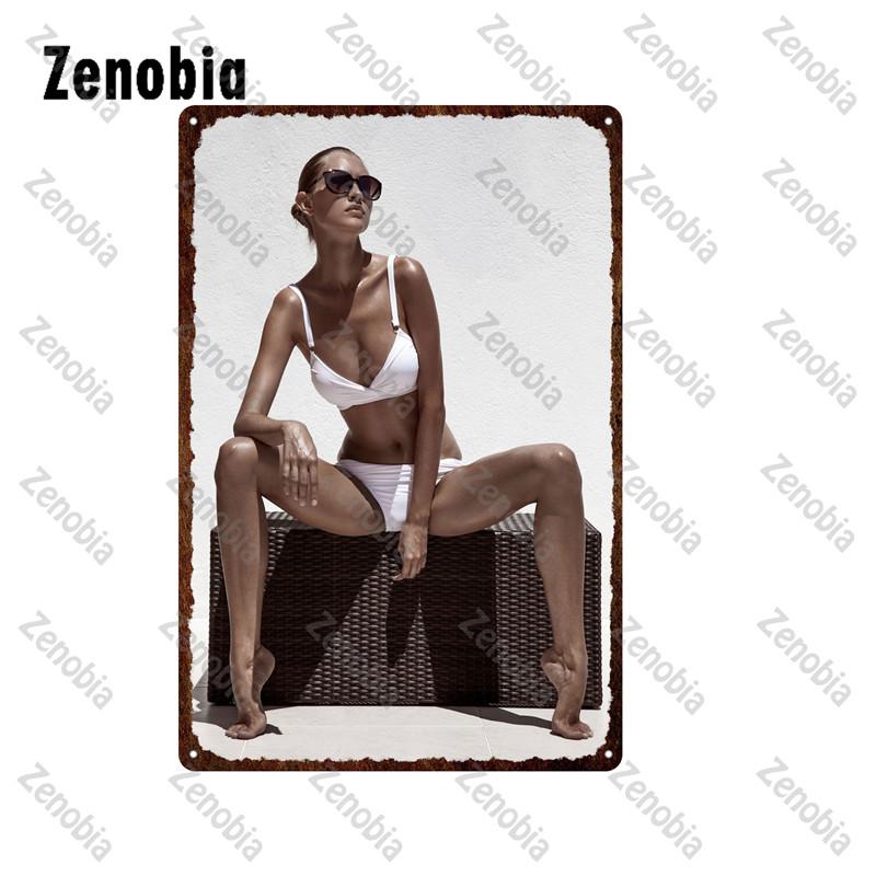 Сексуальная девушка металлический знак нижнее белье модель грудь и ягодицы металлический плакат черные чулки женщина декоративная жестяная пластина домашний декор