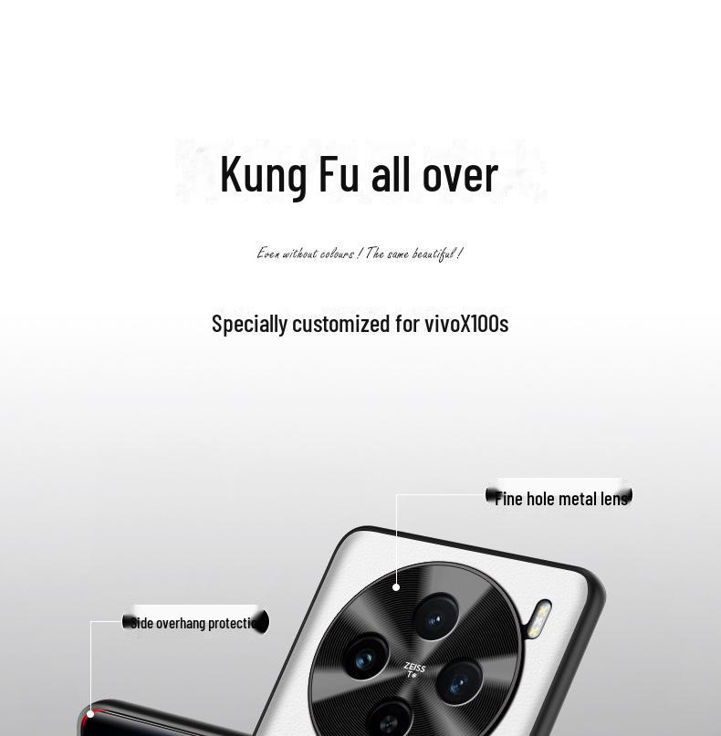 Чехол из жидкой кожи для vivo X100s, защитный чехол от падений и обрастания, цельная конструкция.