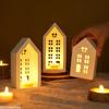 House Candlestick Molds DIY House with Hollow Window Candle Holder Mould Gypsum Concrete Scented Stand 3D Craft Gift Home Decor