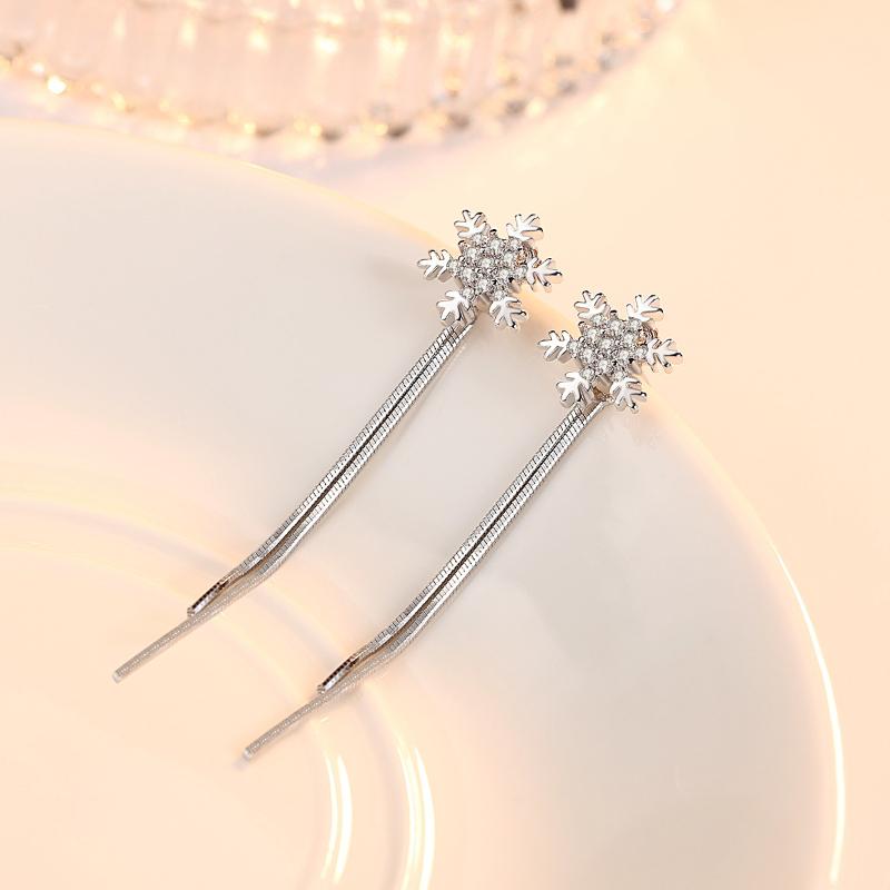 Женские корейские модные элегантные антиаллергенные посеребренные серьги 925 пробы, мини-простые висячие на спине серьги-гвоздики, женские украшения для ушей, подарки