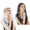 Latin Veils Head Scarf for Church Attendance Mantilla Veils Lace Head Covering Flower Veils for Travel and Worship Service