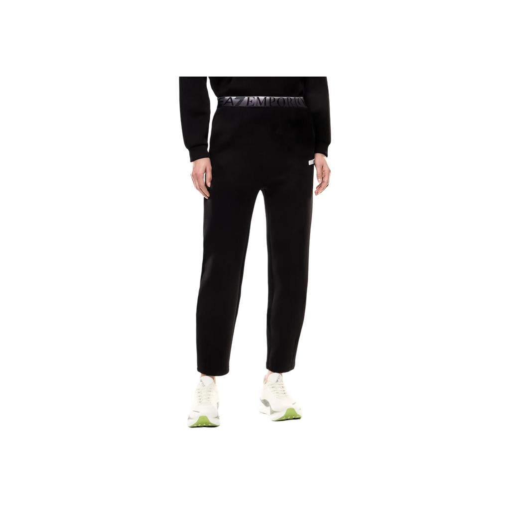 Emporio Armani EA7 Свободные хлопковые однотонные вязаные спортивные брюки Женские брюки 7W000678-AF13151-UC001