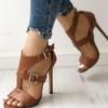 Women Sandals Sexy Open Toe Ankle Strap High Heels Ladies Shoes Buckle Thin Heel Summer Party Wedding Shoes Plus Size 35-43