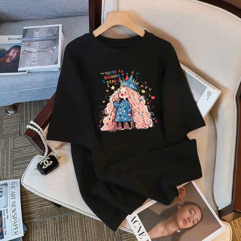 Футболка из чистого хлопка белого цвета с короткими рукавами для женщин на лето, новый большой размер, свободный дизайн, тонкий топ с короткими рукавами и принтом