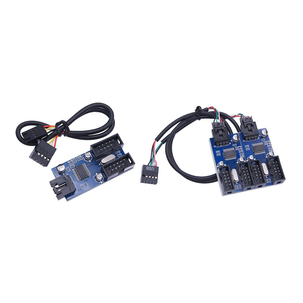 9Pin USB Splitter Professional Motherboard 9Pin USB HUB 1 to 2/4 Female Port Splitter USB Extension Connector