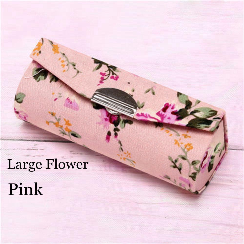 Подарочные цветочные дизайны Ретро вышитый держатель для украшений Мини-зеркальце Коробка для блеска для губ Чехол для помады