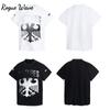 RogueWave Casual Fashion Black White T-Shirt Men Women Oversized Tee