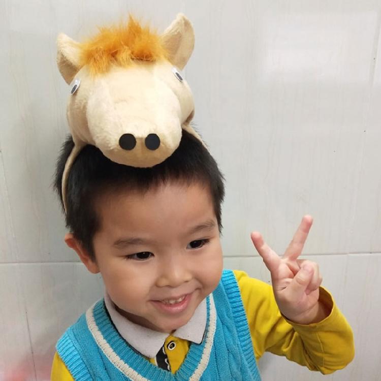 Милые плюшевые лошадиные головы Повязки на голову Выступления Заколка для волос Фестивальные вечеринки Перчатка/Галстук-бабочка