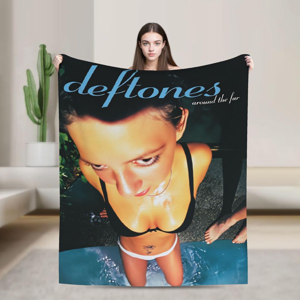 Deftones Металлическая группа Теплое мягкое одеяло Пикник Плюшевый плед Узор Диван Кресло Фланелевая покрывало Покрывало для дивана-кровати