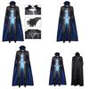 Halloween Megamind Jumpsuit Cloak Glove Set Performance Costume For Cosplay And Stage Performances