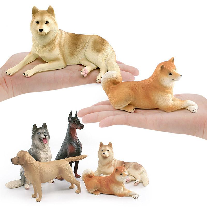 Beautifully Crafted Static Dog Figurines Of Labrador Retriever Doberman Pinscher And Husky Breeds